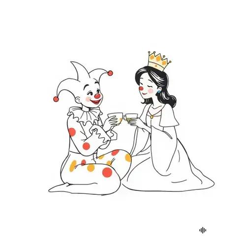 palyaço kız ve kraliçe